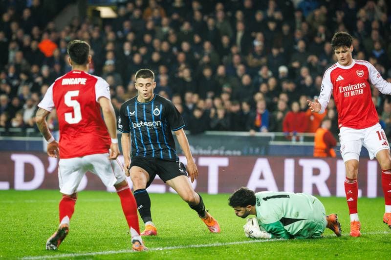 Football. UEFA Champions League. Club Brugge - Arsenal. 10.12.2025
