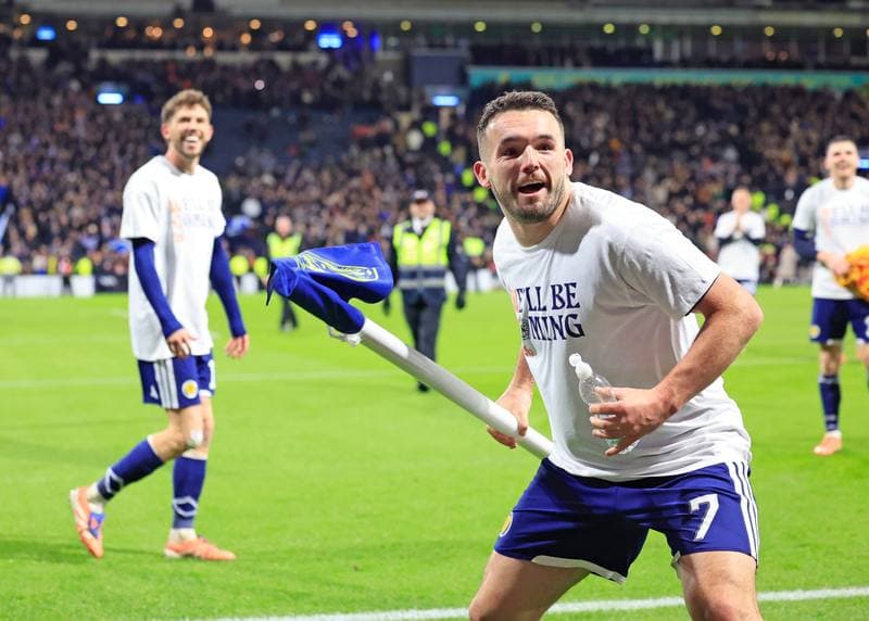 Football. 2026 FIFA World Cup Qualifiers. Scotland - Denmark. 18.11.2025