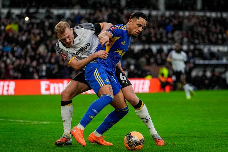 Football. Emirates FA Cup. Derby County - Leeds United. 11.01.2026