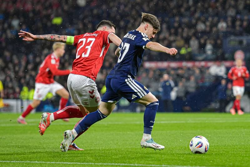 Football. 2026 FIFA World Cup Qualifiers. Scotland - Denmark. 18.11.2025