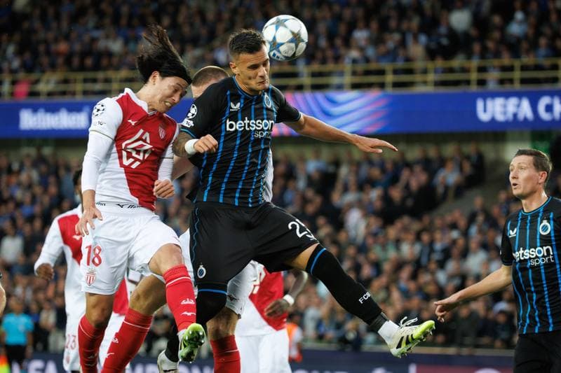 Football. UEFA Champions League. Club Brugge - AS Monaco. 18.09.2025