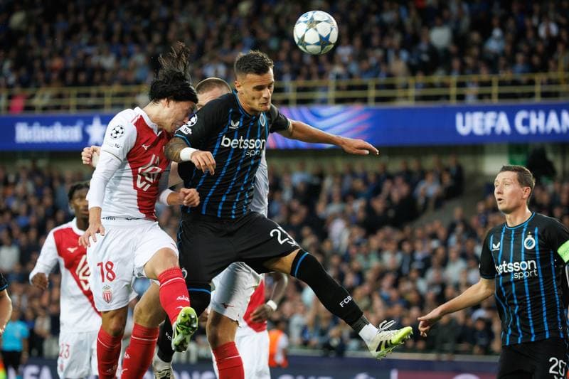 Football. UEFA Champions League. Club Brugge - AS Monaco. 18.09.2025