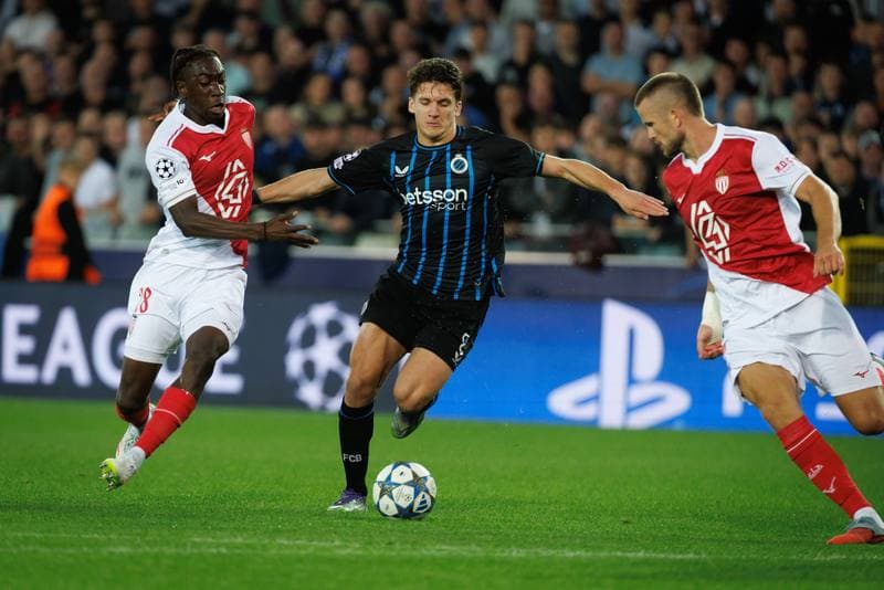 Football. UEFA Champions League. Club Brugge - AS Monaco. 18.09.2025