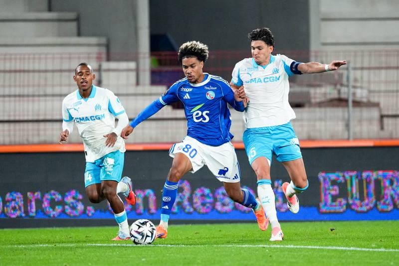 Football. Ligue 1. RC Strasbourg Alsace - Olympique de Marseille. 26.09.2025