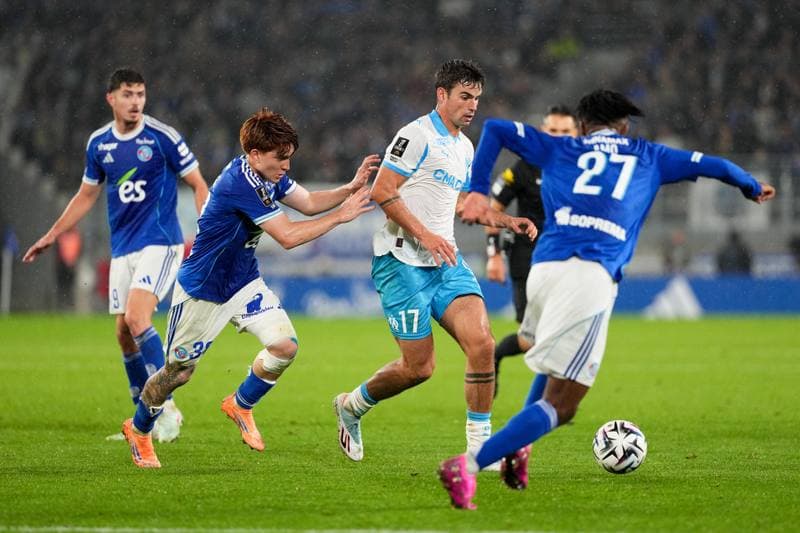 Football. Ligue 1. RC Strasbourg Alsace - Olympique de Marseille. 26.09.2025
