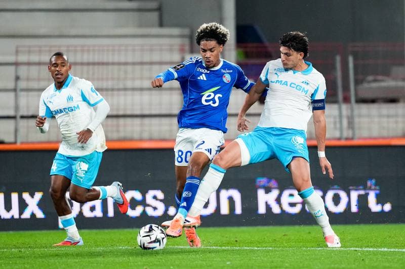 Football. Ligue 1. RC Strasbourg Alsace - Olympique de Marseille. 26.09.2025