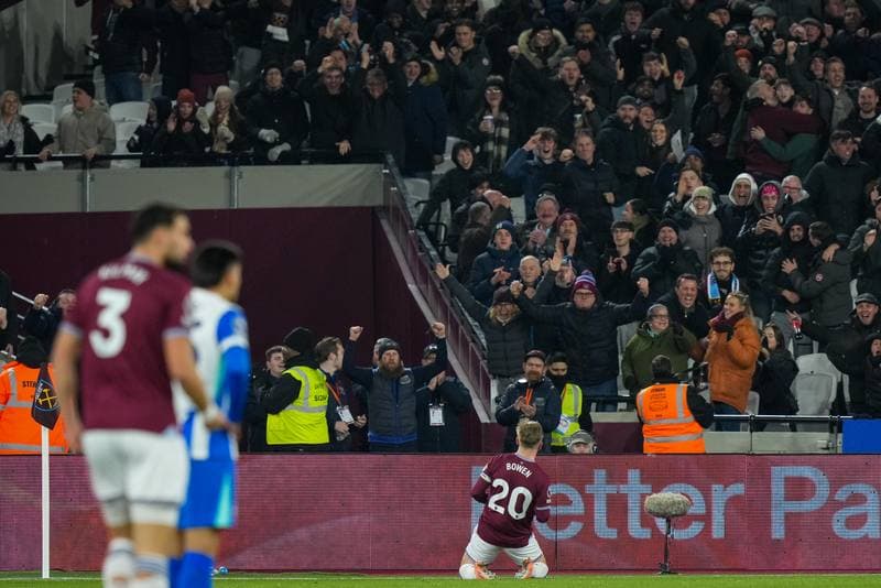 Football. Premier League. West Ham United - Brighton & Hove Albion. 30.12.2025