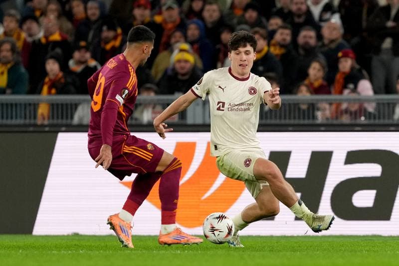 Football. UEFA Europa League. AS Roma - FC Midtjylland. 27.11.2025