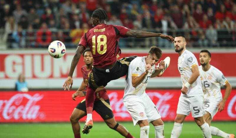 Football. FIFA World Cup Qualifiers. Belgium - North Macedonia. 10.10.2025