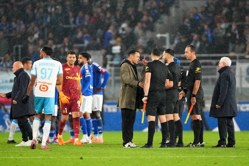 Football. Ligue 1. RC Strasbourg Alsace - Olympique de Marseille. 26.09.2025