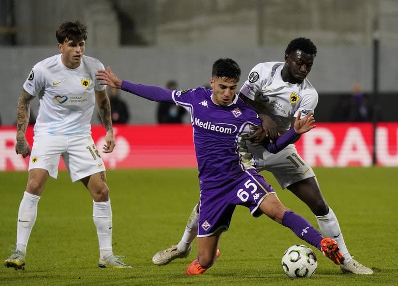 Football. UEFA Europa Conference League. Fiorentina - AEK Athens. 27.11.2025
