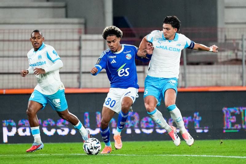 Football. Ligue 1. RC Strasbourg Alsace - Olympique de Marseille. 26.09.2025