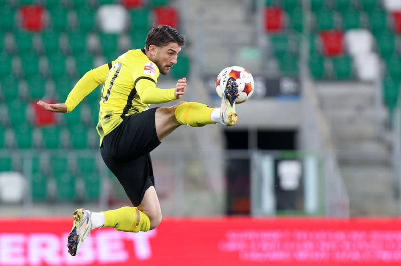 Football. Betclic I liga. Wieczysta Krakow - Pogon Grodzisk Mazowiecki. 27.10.2025