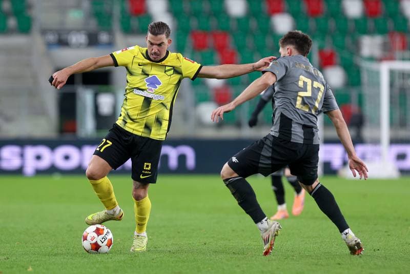 Football. Betclic I liga. Wieczysta Krakow - Pogon Grodzisk Mazowiecki. 27.10.2025