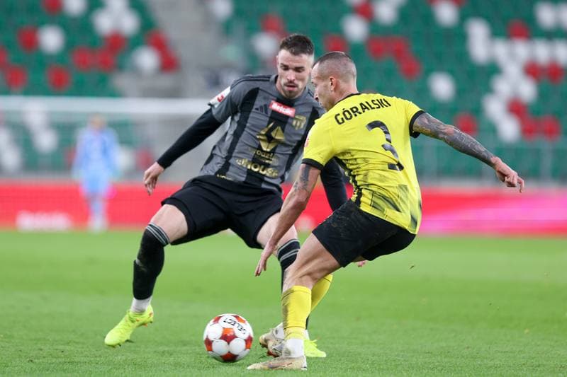 Football. Betclic I liga. Wieczysta Krakow - Pogon Grodzisk Mazowiecki. 27.10.2025