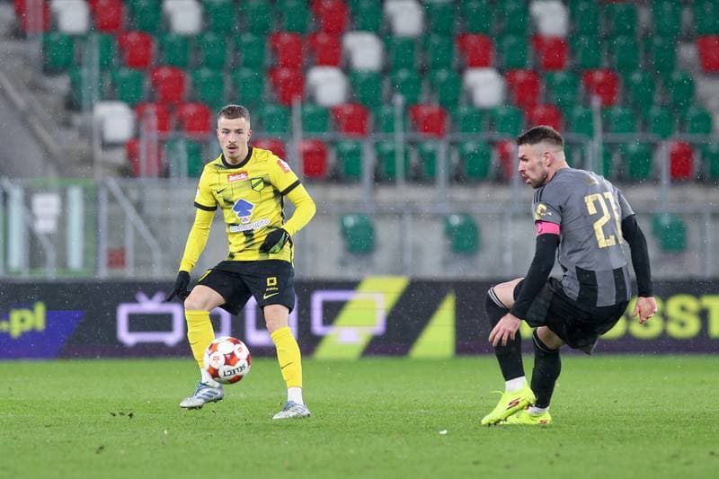 Football. Betclic I liga. Wieczysta Krakow - Pogon Grodzisk Mazowiecki. 27.10.2025