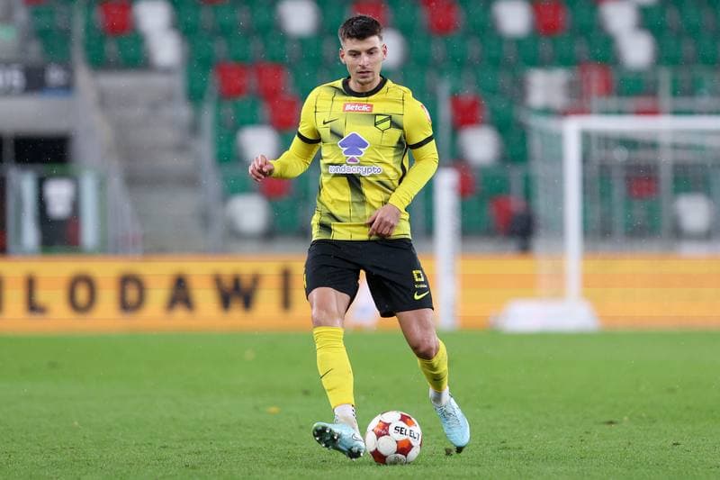 Football. Betclic I liga. Wieczysta Krakow - Pogon Grodzisk Mazowiecki. 27.10.2025