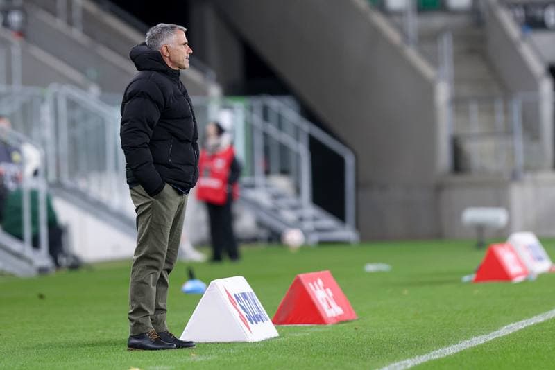 Football. Betclic I liga. Wieczysta Krakow - Pogon Grodzisk Mazowiecki. 27.10.2025