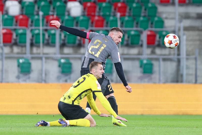 Football. Betclic I liga. Wieczysta Krakow - Pogon Grodzisk Mazowiecki. 27.10.2025
