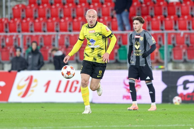 Football. Betclic I liga. Wieczysta Krakow - Pogon Grodzisk Mazowiecki. 27.10.2025