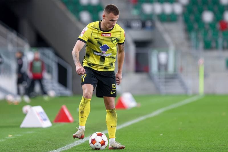 Football. Betclic I liga. Wieczysta Krakow - Pogon Grodzisk Mazowiecki. 27.10.2025
