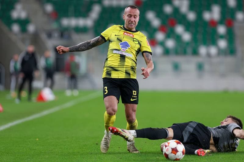 Football. Betclic I liga. Wieczysta Krakow - Pogon Grodzisk Mazowiecki. 27.10.2025