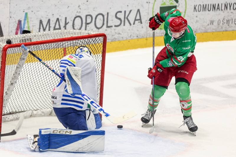 Ice Hockey. Tauron Hokej Liga. KS Unia Oswiecim - ECB Zaglebie Sosnowiec. 14.11.2025
