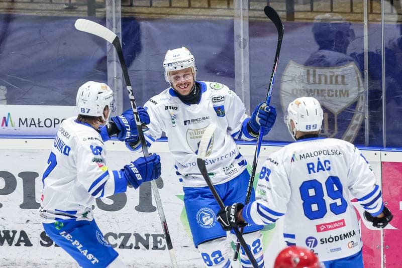 Ice Hockey. Tauron Hokej Liga. KS Unia Oswiecim - ECB Zaglebie Sosnowiec. 14.11.2025