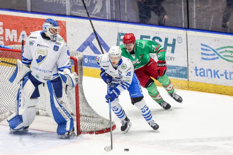 Ice Hockey. Tauron Hokej Liga. KS Unia Oswiecim - ECB Zaglebie Sosnowiec. 14.11.2025