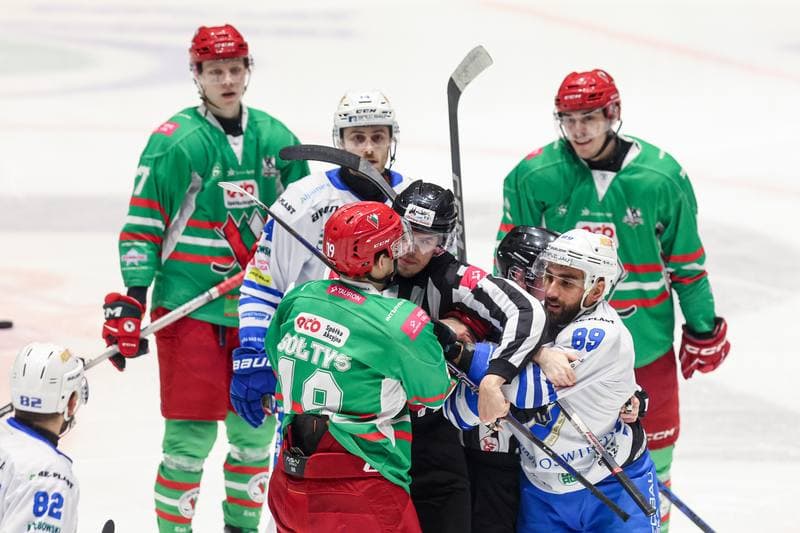 Ice Hockey. Tauron Hokej Liga. KS Unia Oswiecim - ECB Zaglebie Sosnowiec. 14.11.2025