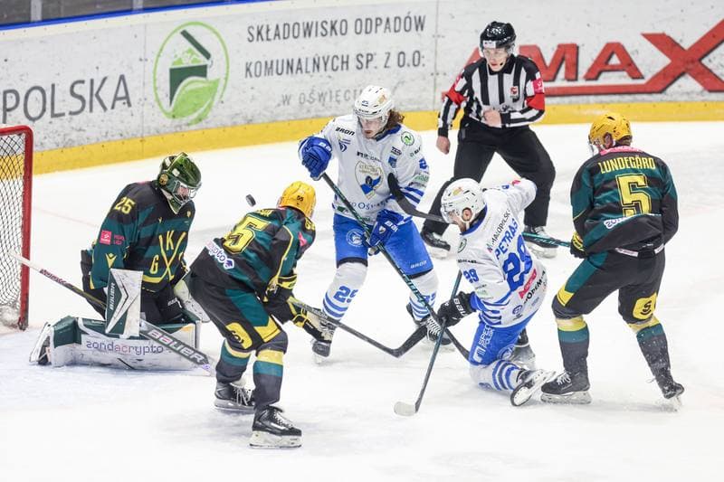 Ice Hockey. Tauron Hokej Liga. KS Unia Oswiecim - GKS Katowice. 28.11.2025