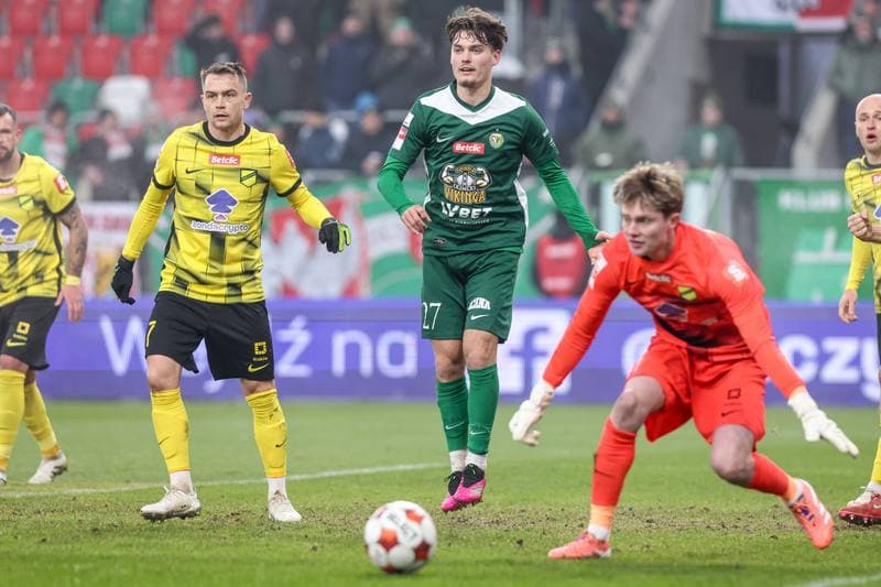 Football. Betclic I liga. Wieczysta Krakow - Slask Wroclaw. 30.11.2025