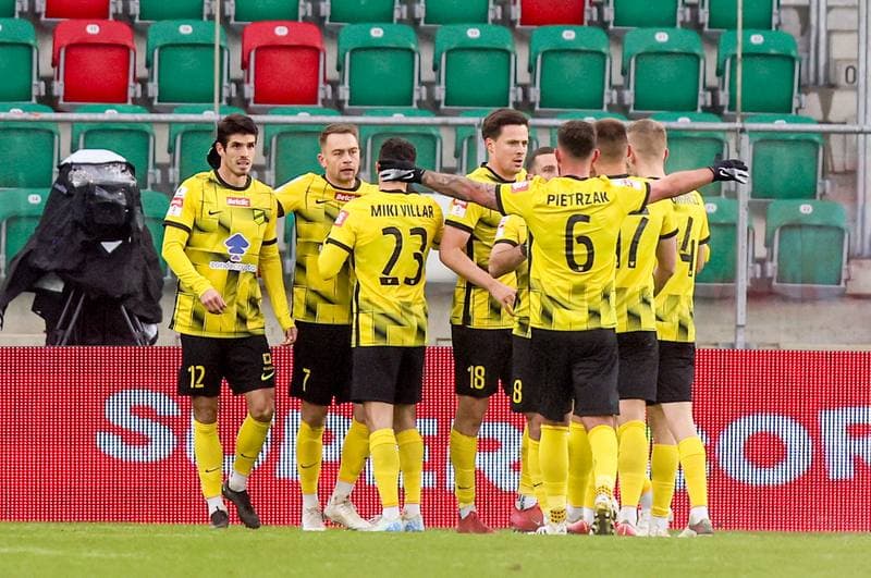 Football. Betclic I liga. Wieczysta Krakow - Slask Wroclaw. 30.11.2025
