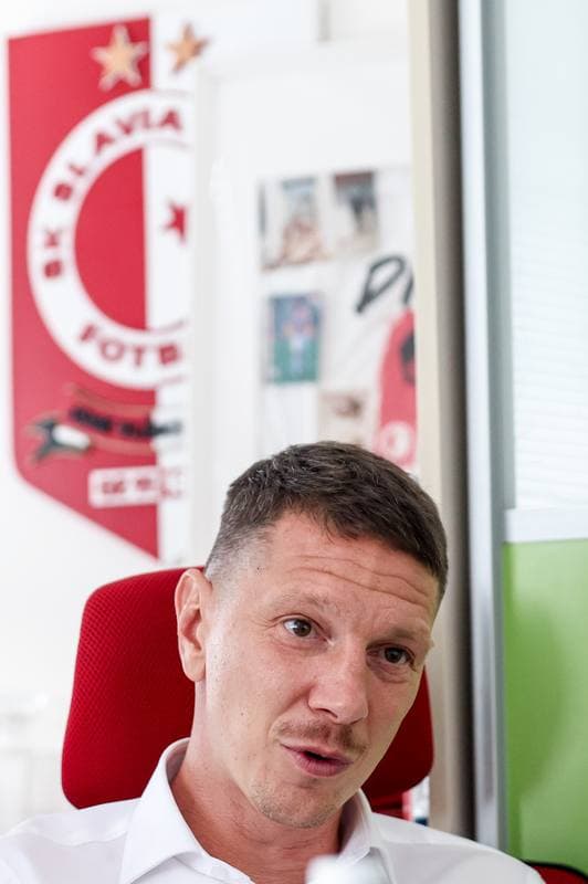 Football. Slavia Prague. Press Conference. 17.09.2025