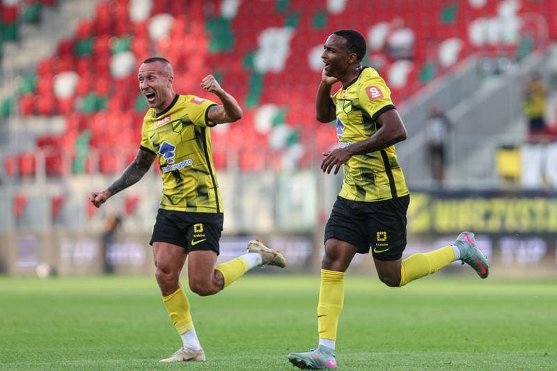 Football. Betclic I liga. Wieczysta Krakow - Znicz Pruszkow. 01.08.2025
