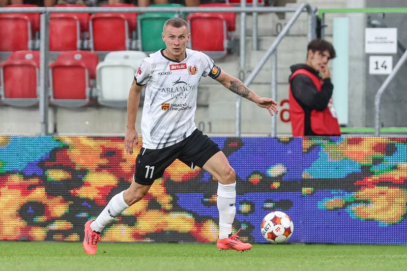 Football. Betclic I liga. Wieczysta Krakow - Znicz Pruszkow. 01.08.2025
