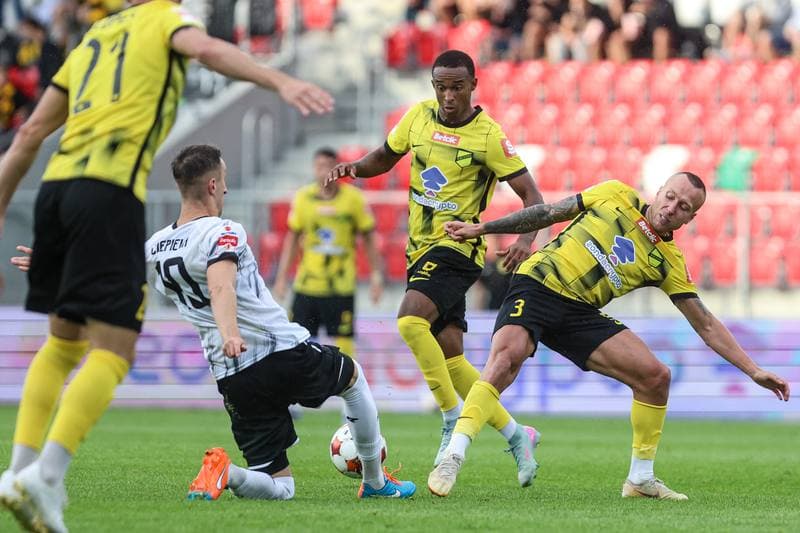 Football. Betclic I liga. Wieczysta Krakow - Znicz Pruszkow. 01.08.2025