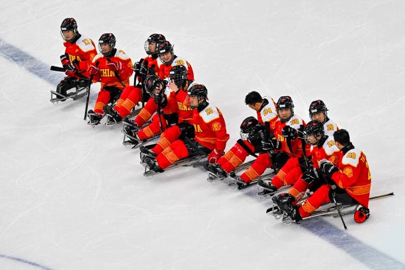Ice Hockey. Paralympic Winter Games Milano-Cortina 2026. People's Republic Of China - The Germany Team. 06.03.2026
