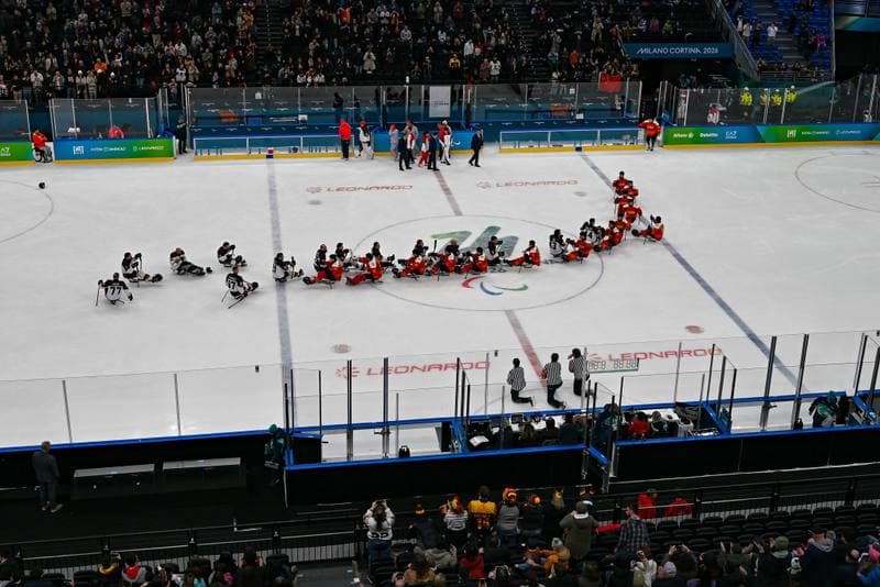 Ice Hockey. Paralympic Winter Games Milano-Cortina 2026. People's Republic Of China - The Germany Team. 06.03.2026