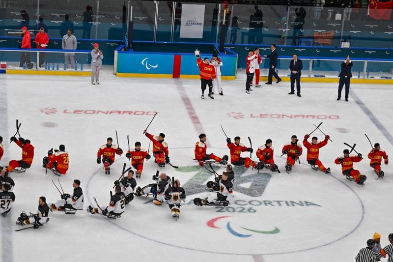 Ice Hockey. Paralympic Winter Games Milano-Cortina 2026. People's Republic Of China - The Germany Team. 06.03.2026