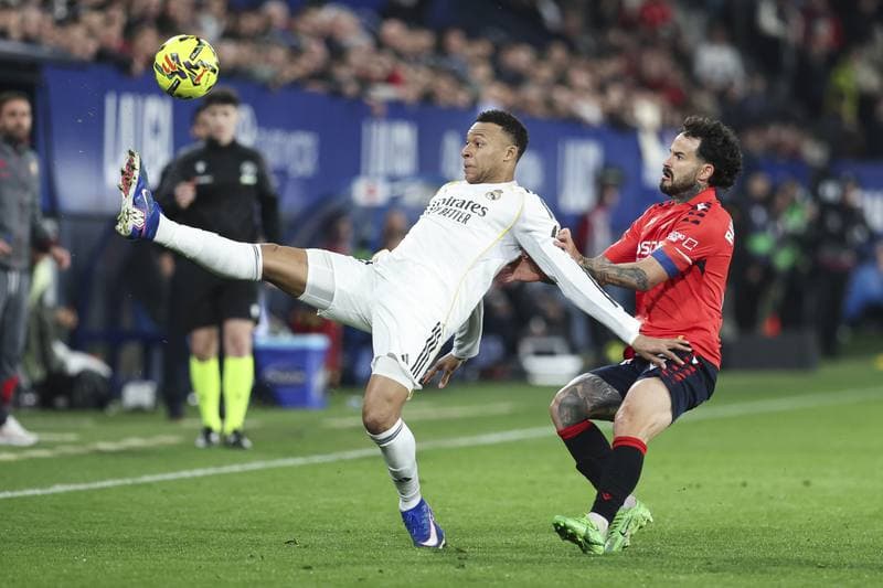 Football. La Liga. CA Osasuna - Real Madrid. 21.02.2026
