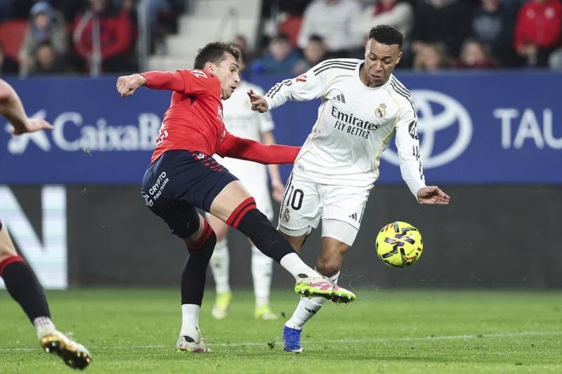 Football. La Liga. CA Osasuna - Real Madrid. 21.02.2026