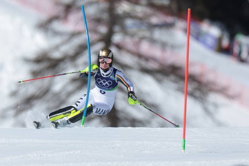 Alpine Skiing. Olympic Winter Games Milano-Cortina 2026. Women's Slalom - Run 1. 18.02.2026