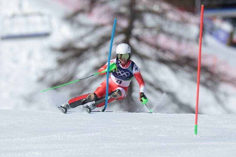 Alpine Skiing. Olympic Winter Games Milano-Cortina 2026. Women's Slalom - Run 1. 18.02.2026
