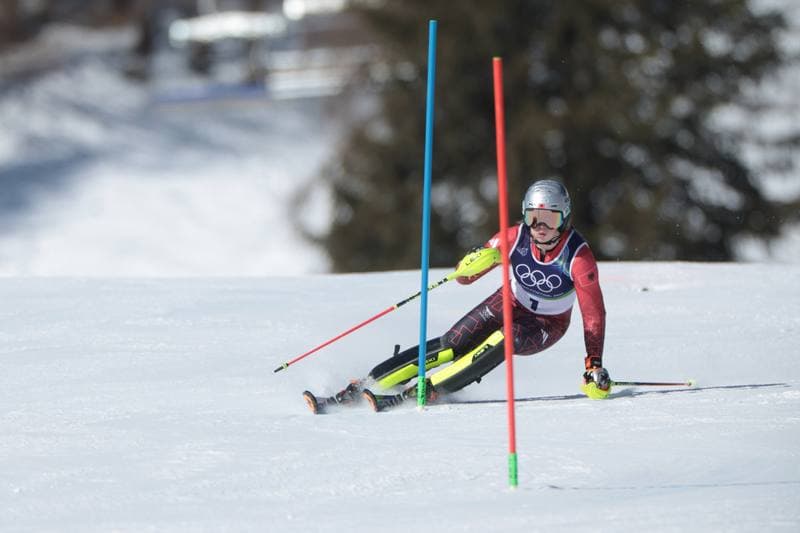 Alpine Skiing. Olympic Winter Games Milano-Cortina 2026. Women's Slalom - Run 1. 18.02.2026