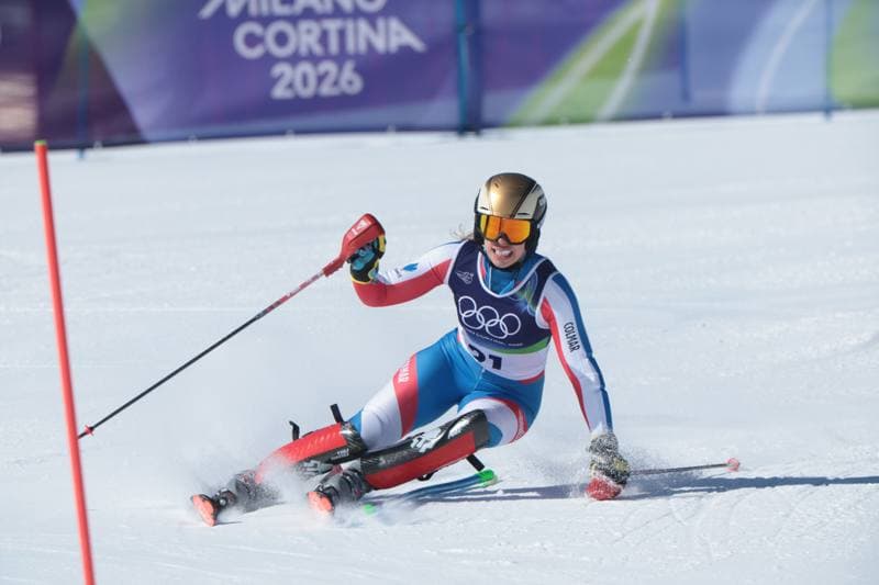 Alpine Skiing. Olympic Winter Games Milano-Cortina 2026. Women's Slalom - Run 1. 18.02.2026
