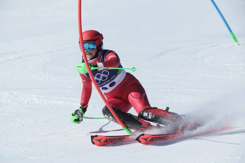 Alpine Skiing. Olympic Winter Games Milano-Cortina 2026. Women's Slalom - Run 1. 18.02.2026