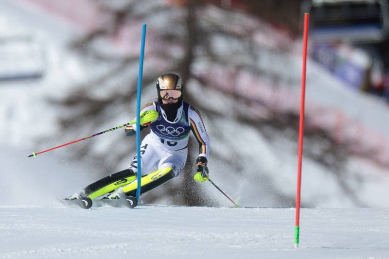 Alpine Skiing. Olympic Winter Games Milano-Cortina 2026. Women's Slalom - Run 1. 18.02.2026