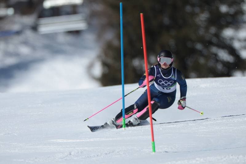 Alpine Skiing. Olympic Winter Games Milano-Cortina 2026. Women's Slalom - Run 1. 18.02.2026