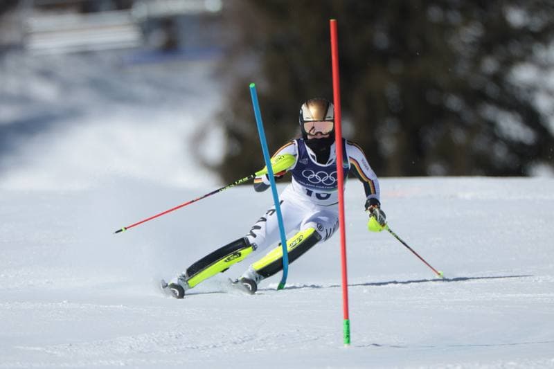 Alpine Skiing. Olympic Winter Games Milano-Cortina 2026. Women's Slalom - Run 1. 18.02.2026